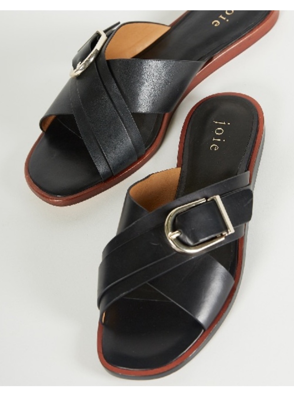 Joie Panther Criss Cross
Leather Slide Sandal